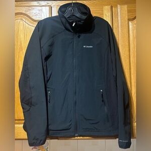 Columbia Omni-Shield Women's Black Rain Jacket Size XL EUC